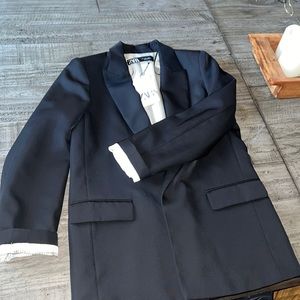 Zara boyfriend black blazer